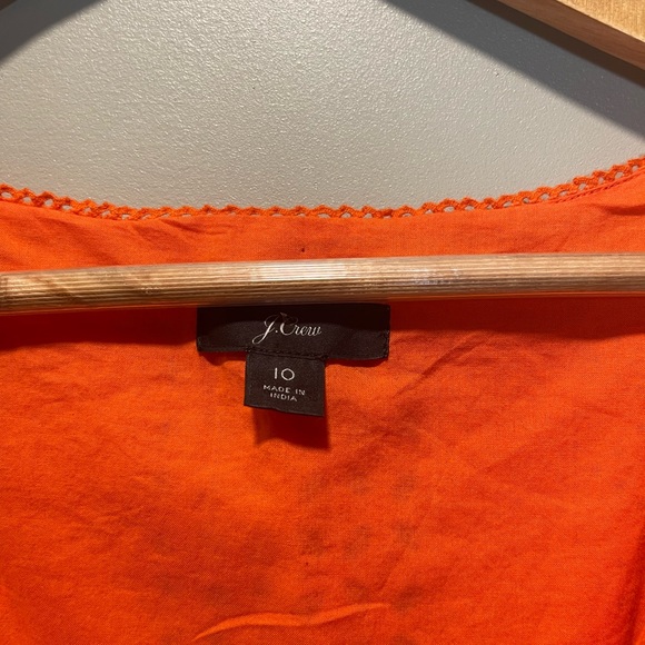 J. Crew • All over eyelet orange wrap midi dress - Picture 8 of 8